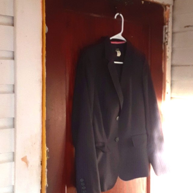 J. Crew Sz 6 Gray Pinstriped Blazer Wool With Pockets